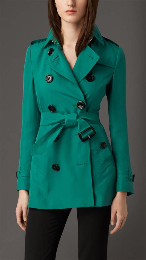 burberry green trench coat|Burberry pleated trench coat.